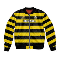 Custom Cornwall Rugby Bomber Jacket One and All - Wonder Print Shop