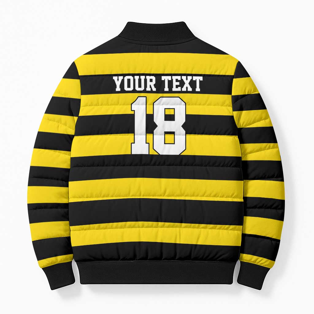 Custom Cornwall Rugby Bomber Puffer Jacket One and All - Wonder Print Shop