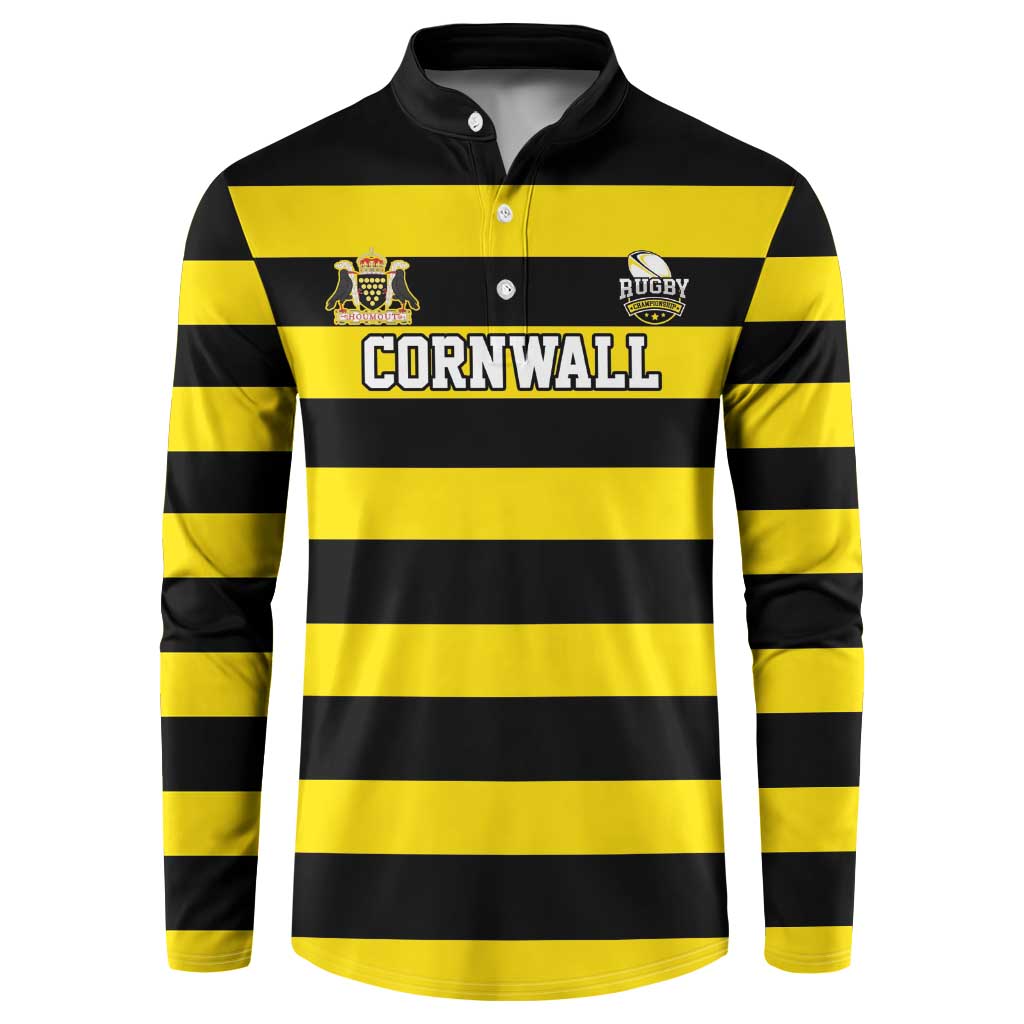 Custom Cornwall Rugby Button Sweatshirt One and All - Wonder Print Shop