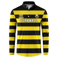 Custom Cornwall Rugby Button Sweatshirt One and All - Wonder Print Shop