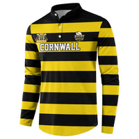 Custom Cornwall Rugby Button Sweatshirt One and All - Wonder Print Shop