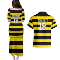 Custom Cornwall Rugby Couples Matching Puletasi and Hawaiian Shirt One and All - Wonder Print Shop