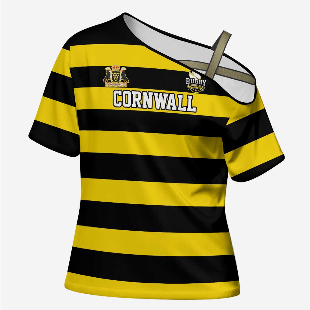 Custom Cornwall Rugby Cross Shoulder Shirt One and All - Wonder Print Shop
