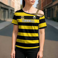 Custom Cornwall Rugby Cross Shoulder Shirt One and All - Wonder Print Shop
