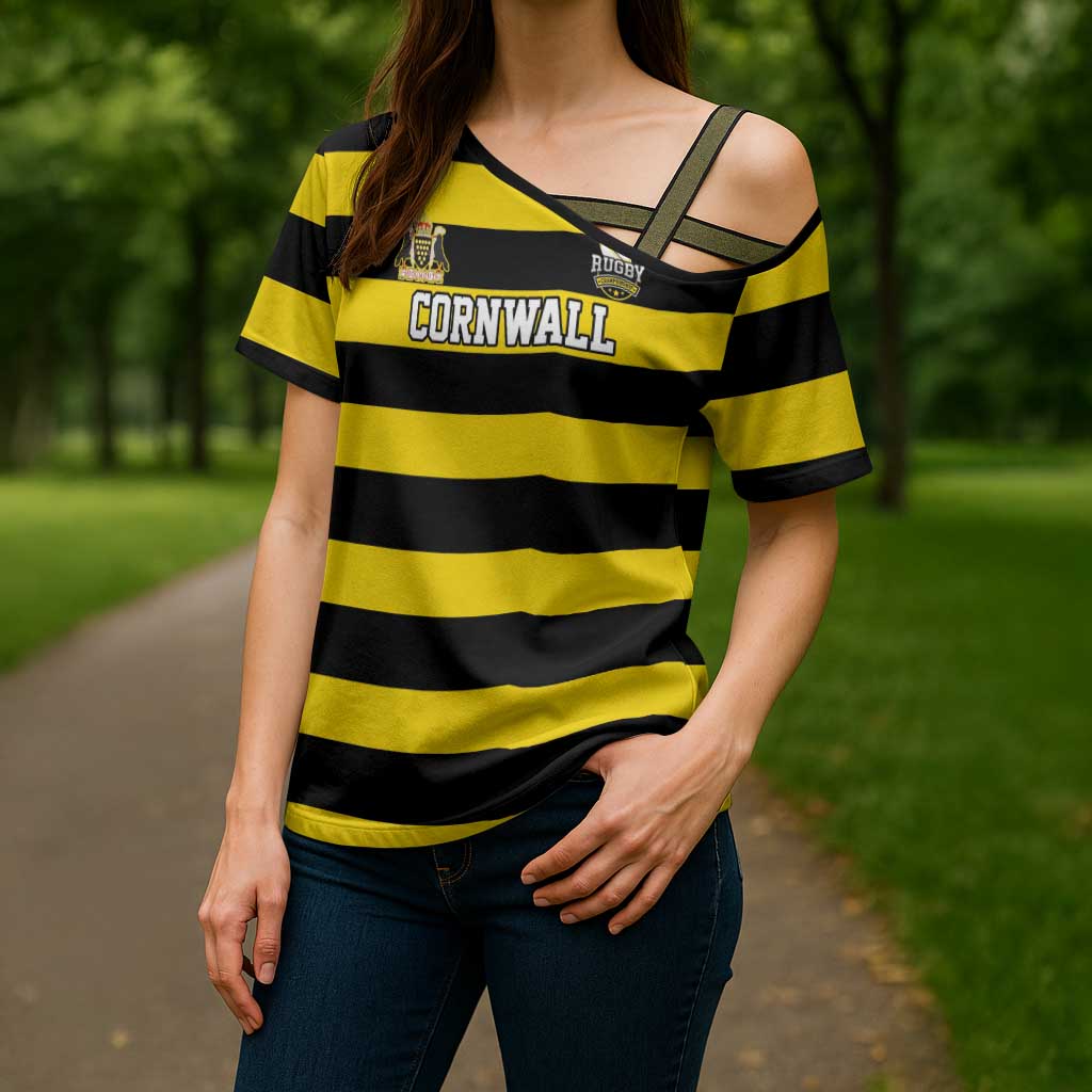 Custom Cornwall Rugby Cross Shoulder Shirt One and All - Wonder Print Shop