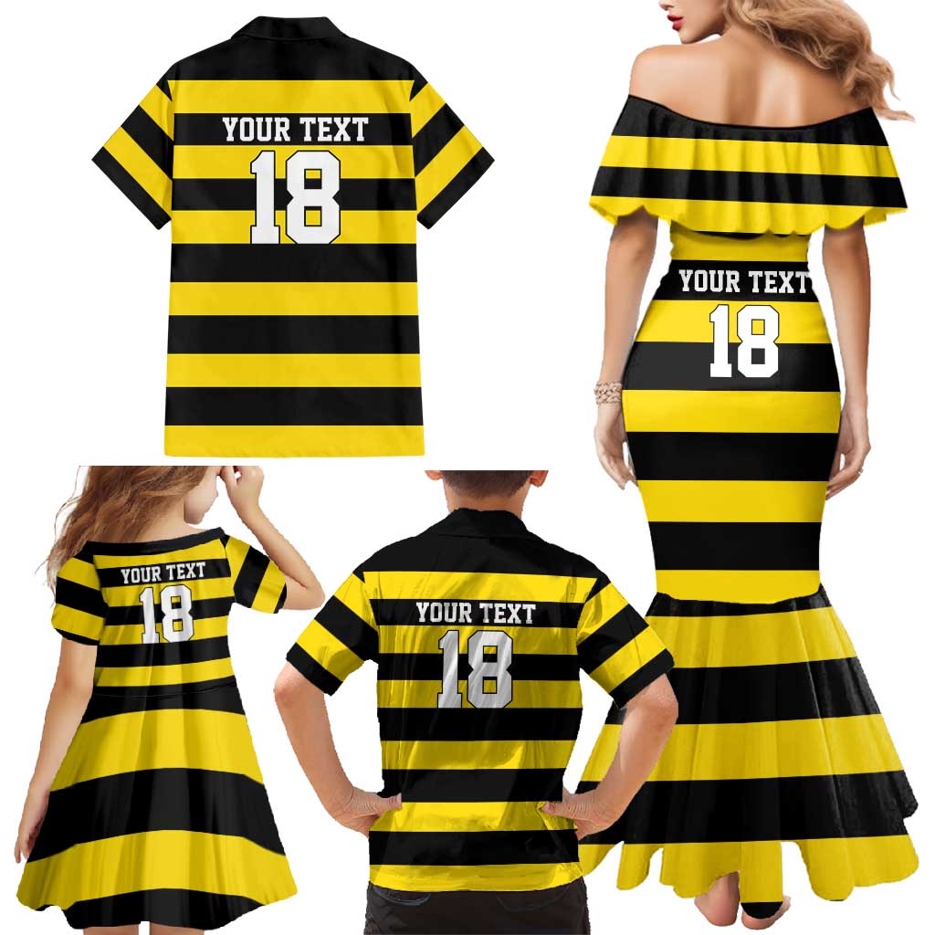 Custom Cornwall Rugby Family Matching Mermaid Dress and Hawaiian Shirt One and All - Wonder Print Shop