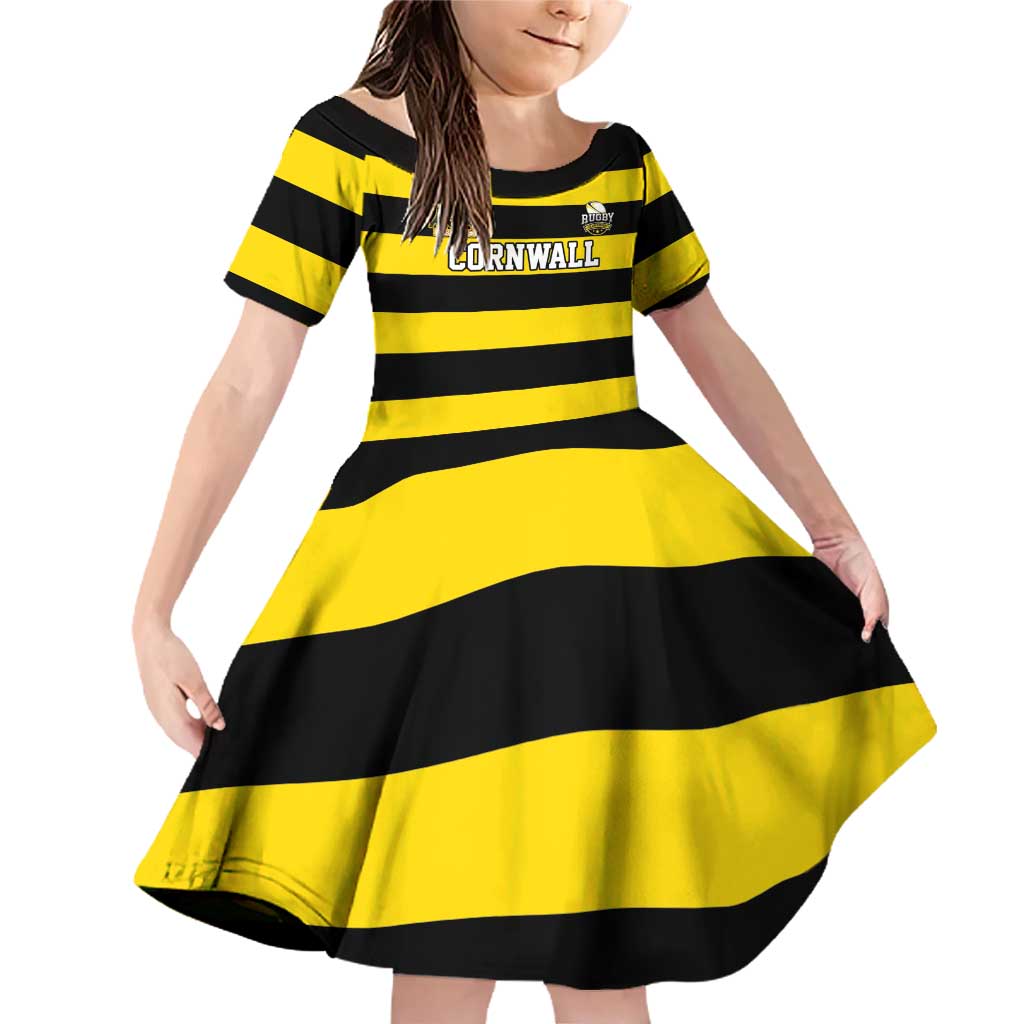 Custom Cornwall Rugby Family Matching Off Shoulder Short Dress and Hawaiian Shirt One and All - Wonder Print Shop