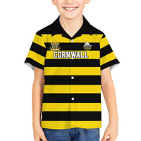 Custom Cornwall Rugby Family Matching Short Sleeve Bodycon Dress and Hawaiian Shirt One and All - Wonder Print Shop