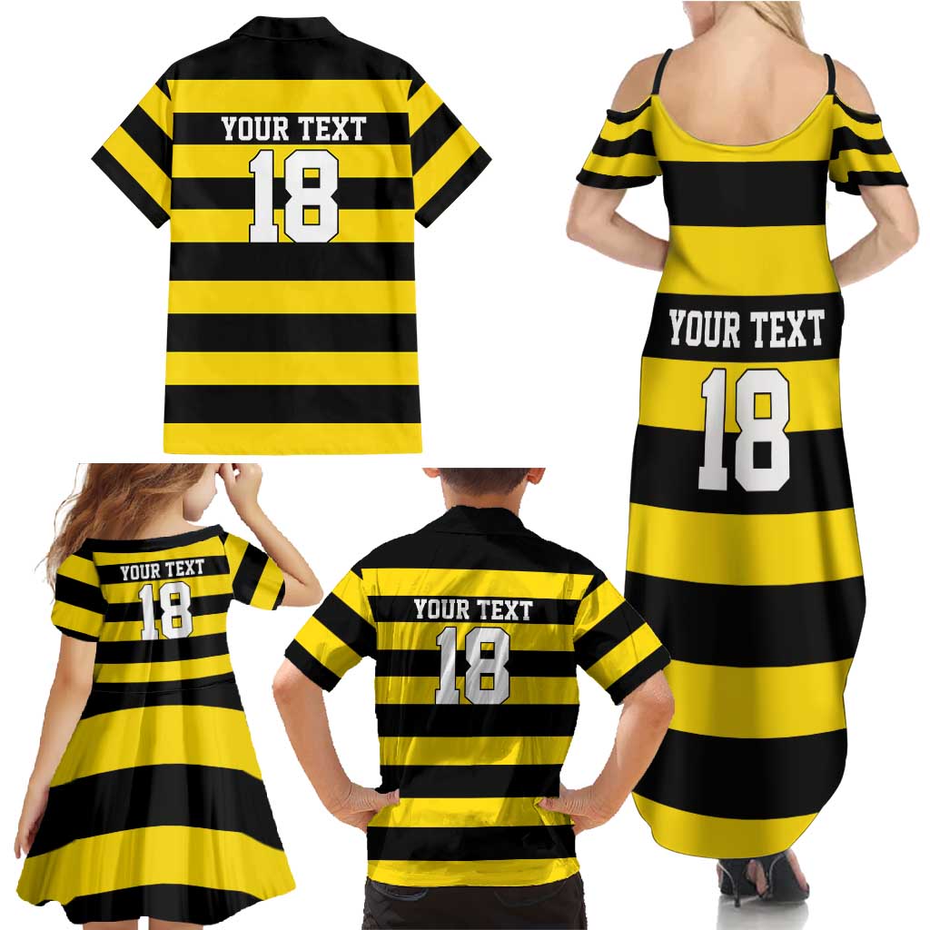 Custom Cornwall Rugby Family Matching Summer Maxi Dress and Hawaiian Shirt One and All - Wonder Print Shop