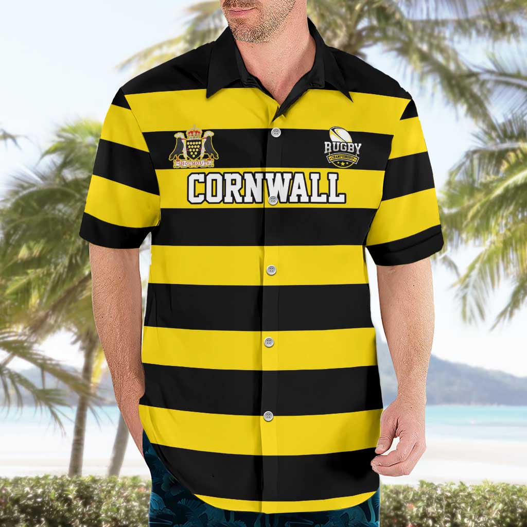 Custom Cornwall Rugby Hawaiian Shirt One and All - Wonder Print Shop