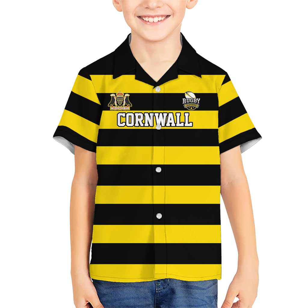 Custom Cornwall Rugby Kid Hawaiian Shirt One and All - Wonder Print Shop