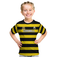Custom Cornwall Rugby Kid T Shirt One and All - Wonder Print Shop