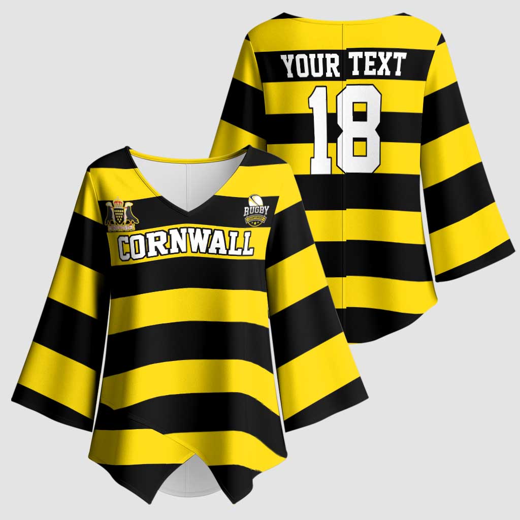 Custom Cornwall Rugby Kimono Sleeve Blouse One and All - Wonder Print Shop