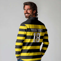 Custom Cornwall Rugby Long Sleeve Polo Shirt One and All - Wonder Print Shop