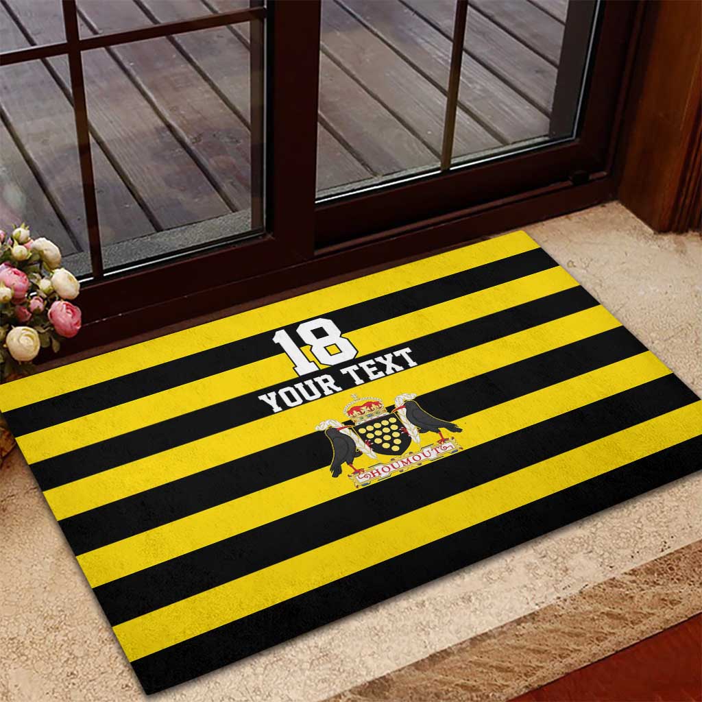 Custom Cornwall Rugby Rubber Doormat One and All - Wonder Print Shop