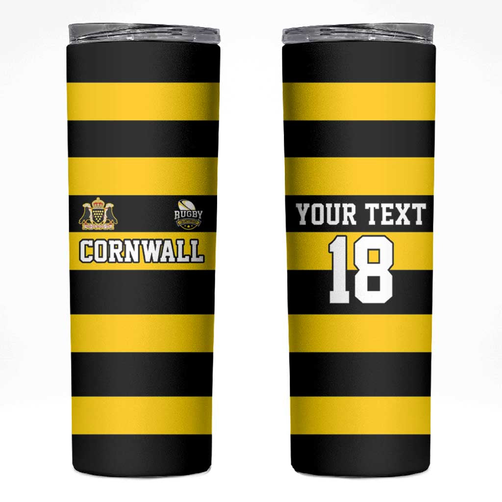 Custom Cornwall Rugby Skinny Tumbler One and All - Wonder Print Shop