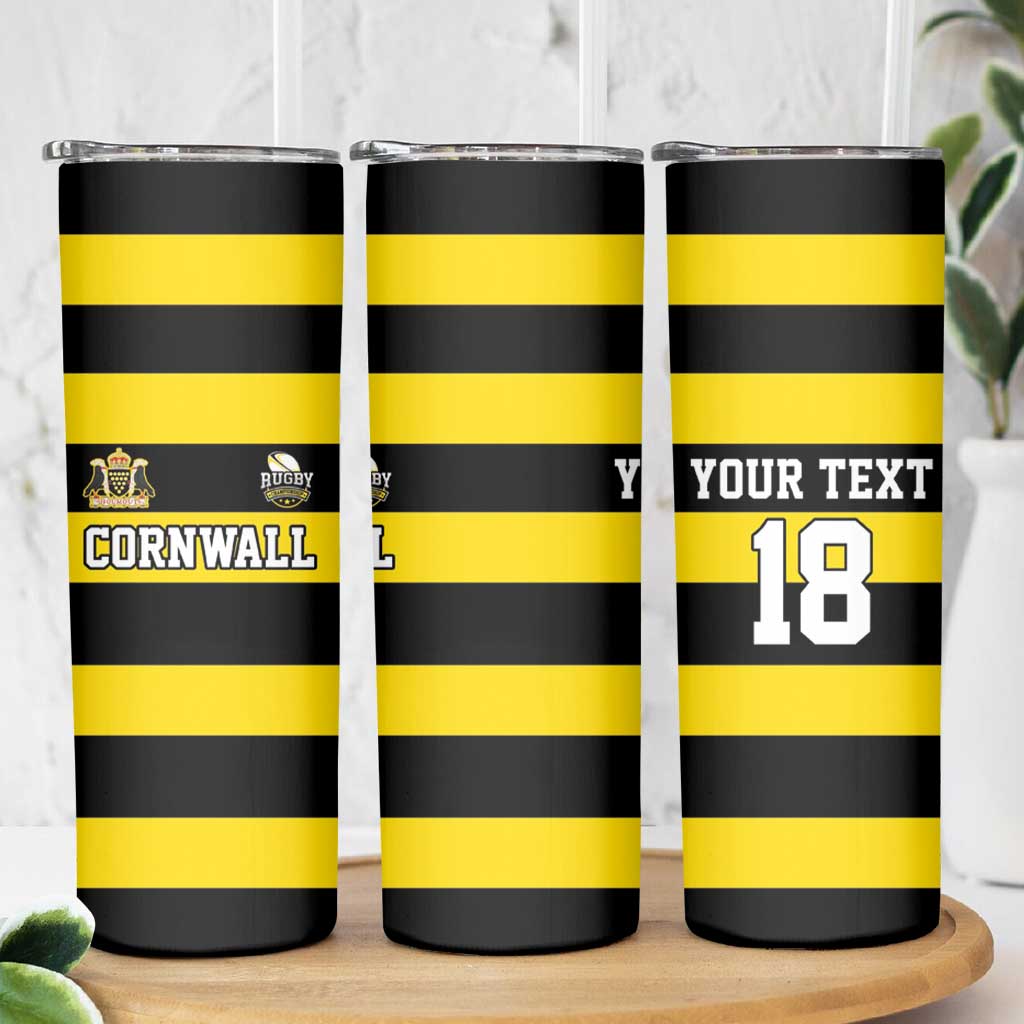 Custom Cornwall Rugby Skinny Tumbler One and All - Wonder Print Shop