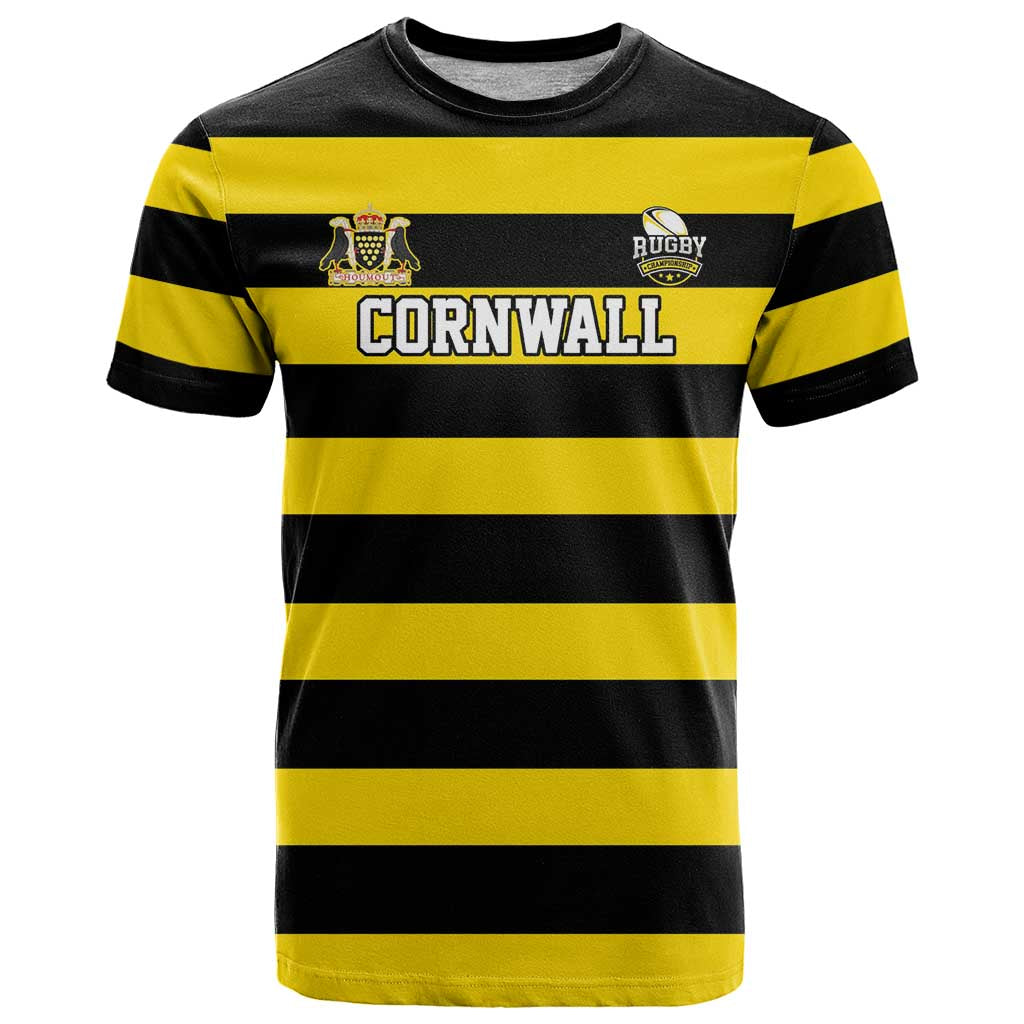 Custom Cornwall Rugby T Shirt One and All - Wonder Print Shop