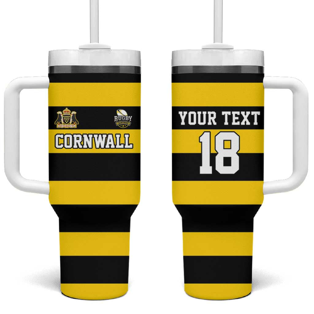 Custom Cornwall Rugby Tumbler With Handle One and All - Wonder Print Shop