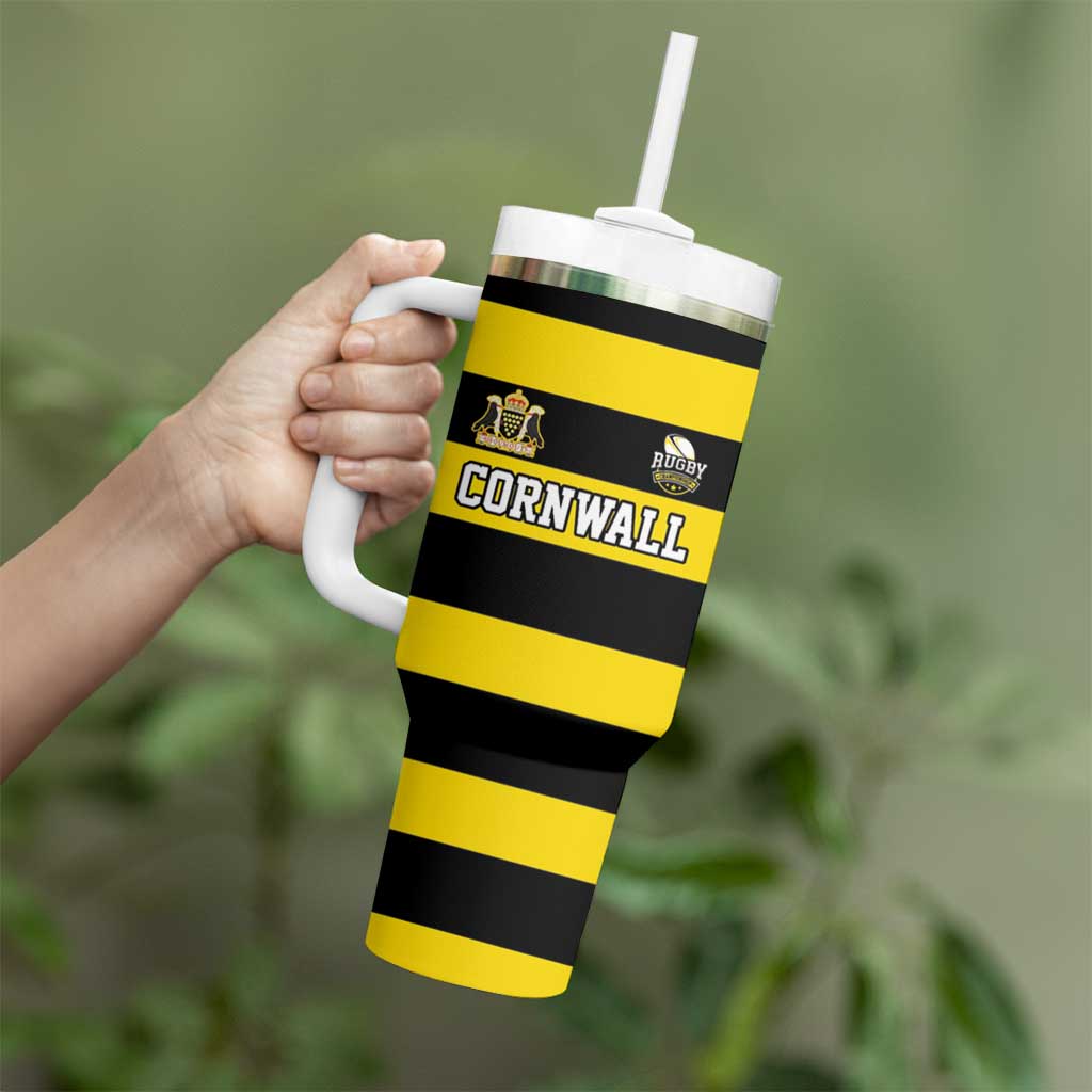 Custom Cornwall Rugby Tumbler With Handle One and All - Wonder Print Shop