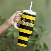 Custom Cornwall Rugby Tumbler With Handle One and All - Wonder Print Shop