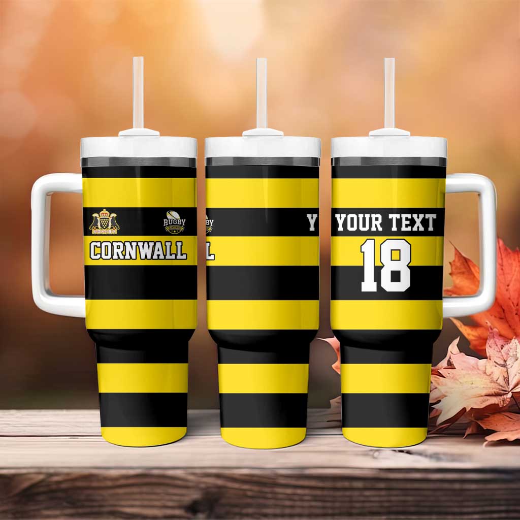 Custom Cornwall Rugby Tumbler With Handle One and All - Wonder Print Shop