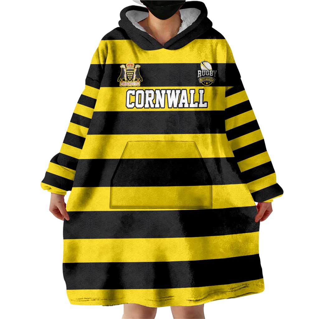 Custom Cornwall Rugby Wearable Blanket Hoodie One and All - Wonder Print Shop