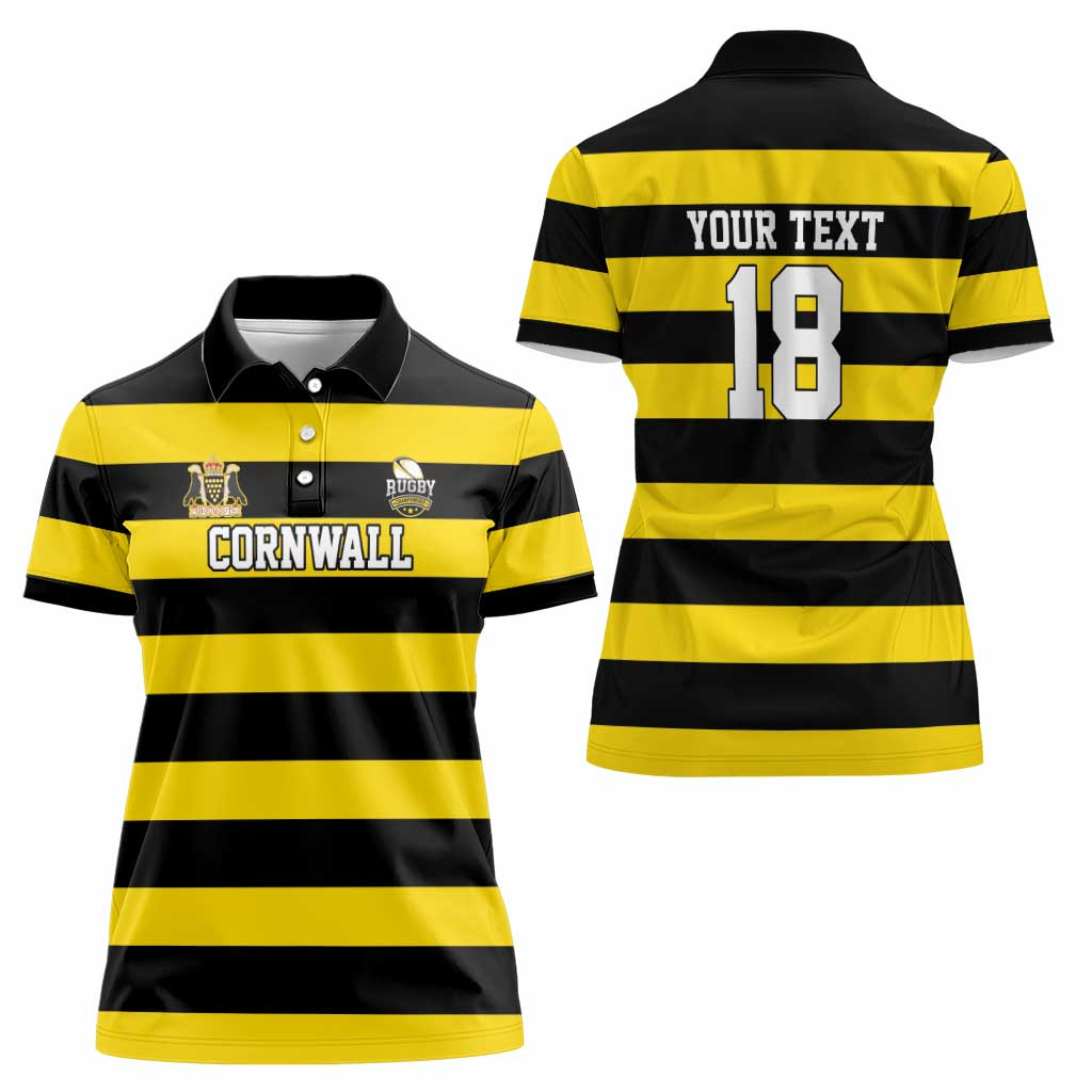 Custom Cornwall Rugby Women Polo Shirt One and All - Wonder Print Shop