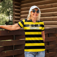Custom Cornwall Rugby Women Polo Shirt One and All - Wonder Print Shop