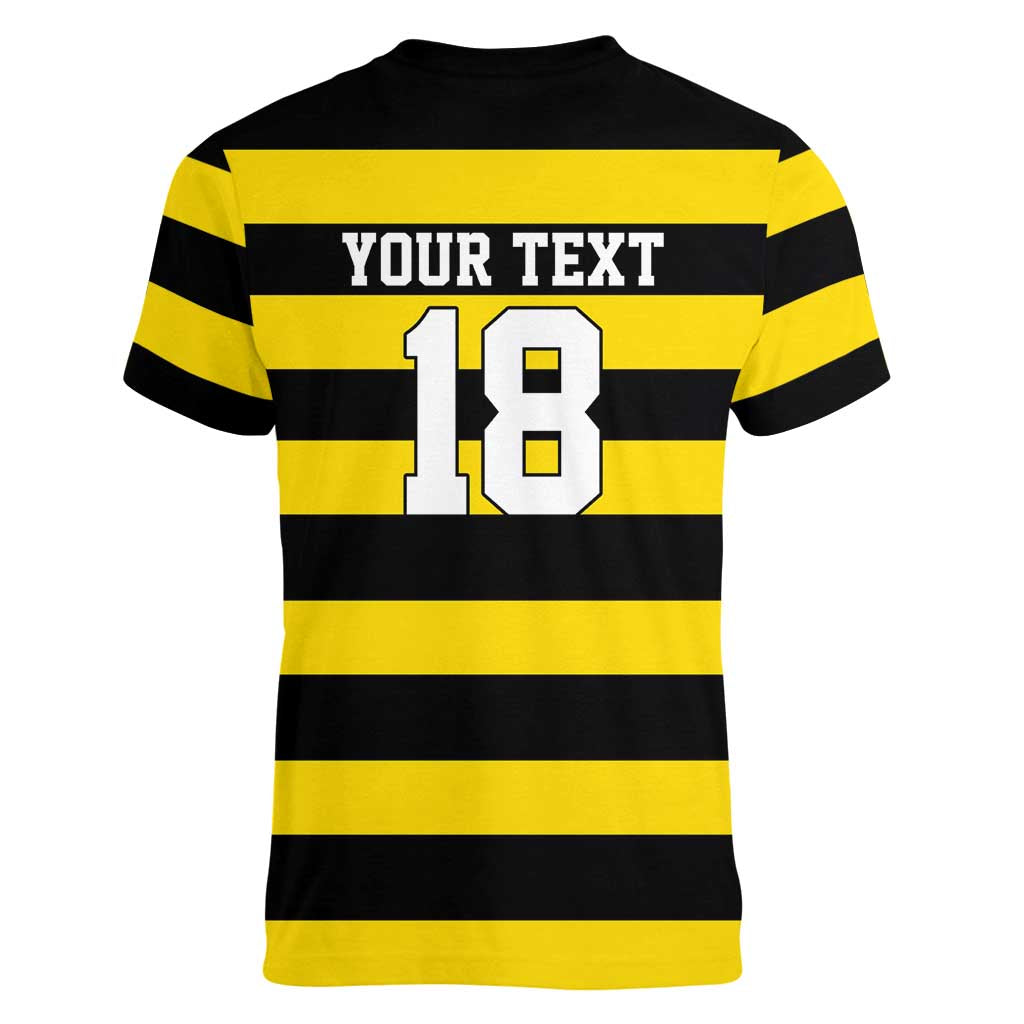 Custom Cornwall Rugby Women V-Neck T-Shirt One and All - Wonder Print Shop