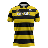 Custom Cornwall Rugby Zipper Polo Shirt One and All - Wonder Print Shop