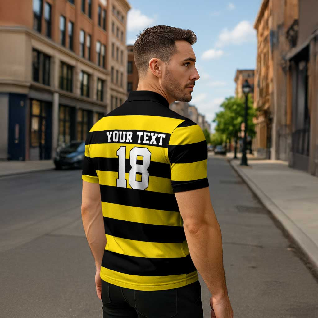 Custom Cornwall Rugby Zipper Polo Shirt One and All - Wonder Print Shop