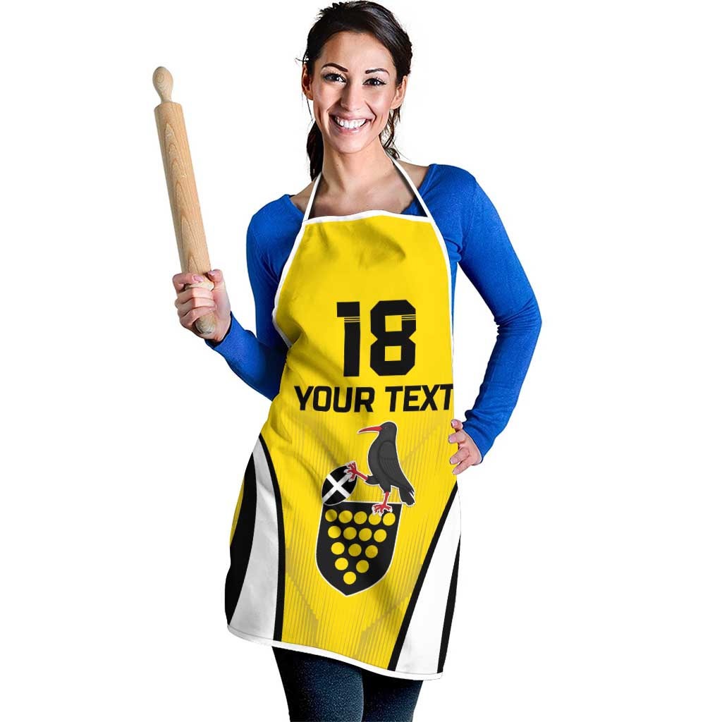 Custom Cornwall Rugby Apron Cornish Chough Go Champion - Wonder Print Shop