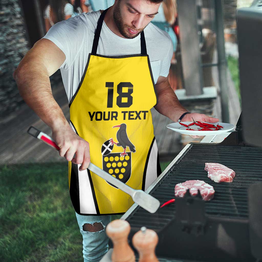 Custom Cornwall Rugby Apron Cornish Chough Go Champion - Wonder Print Shop
