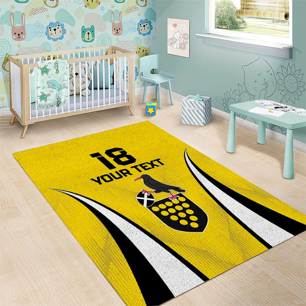 Custom Cornwall Rugby Area Rug Cornish Chough Go Champion - Wonder Print Shop