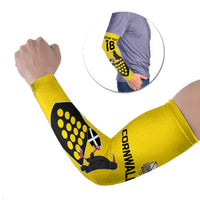 Custom Cornwall Rugby Arm Sleeves Cornish Chough Go Champion - Wonder Print Shop