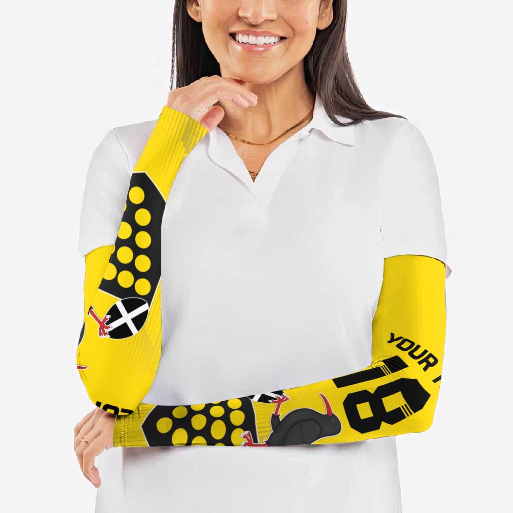 Custom Cornwall Rugby Arm Sleeves Cornish Chough Go Champion - Wonder Print Shop