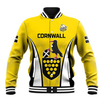 Custom Cornwall Rugby Baseball Jacket Cornish Chough Go Champion - Wonder Print Shop