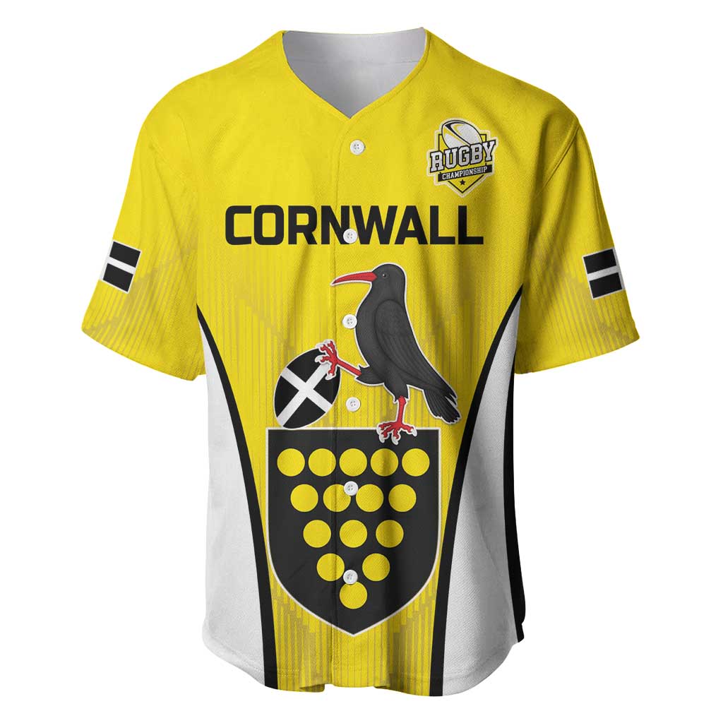 Custom Cornwall Rugby Baseball Jersey Cornish Chough Go Champion - Wonder Print Shop