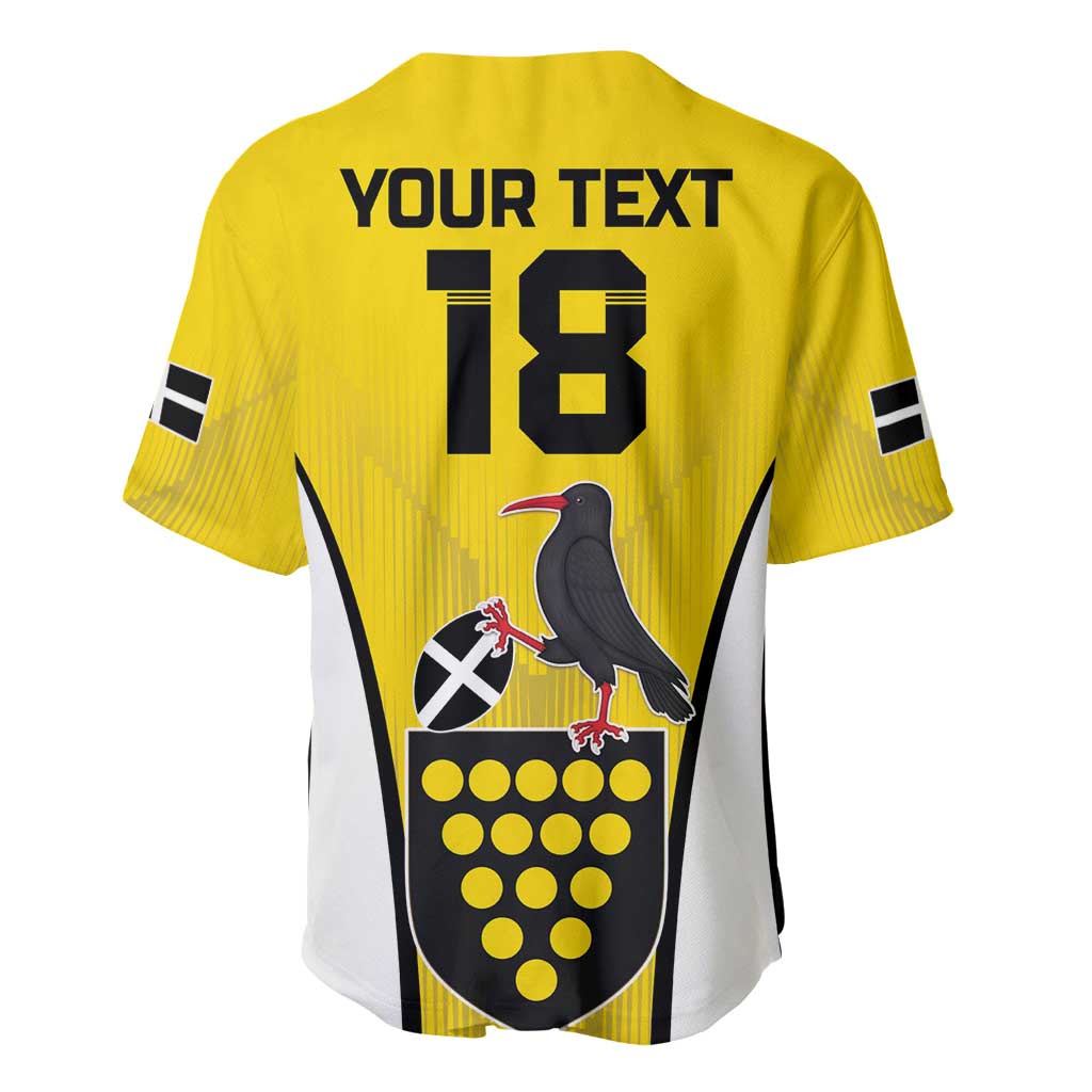Custom Cornwall Rugby Baseball Jersey Cornish Chough Go Champion - Wonder Print Shop