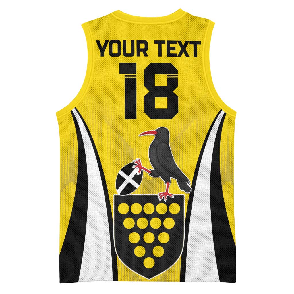 Custom Cornwall Rugby Basketball Jersey Cornish Chough Go Champion - Wonder Print Shop