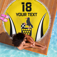 Custom Cornwall Rugby Beach Blanket Cornish Chough Go Champion - Wonder Print Shop