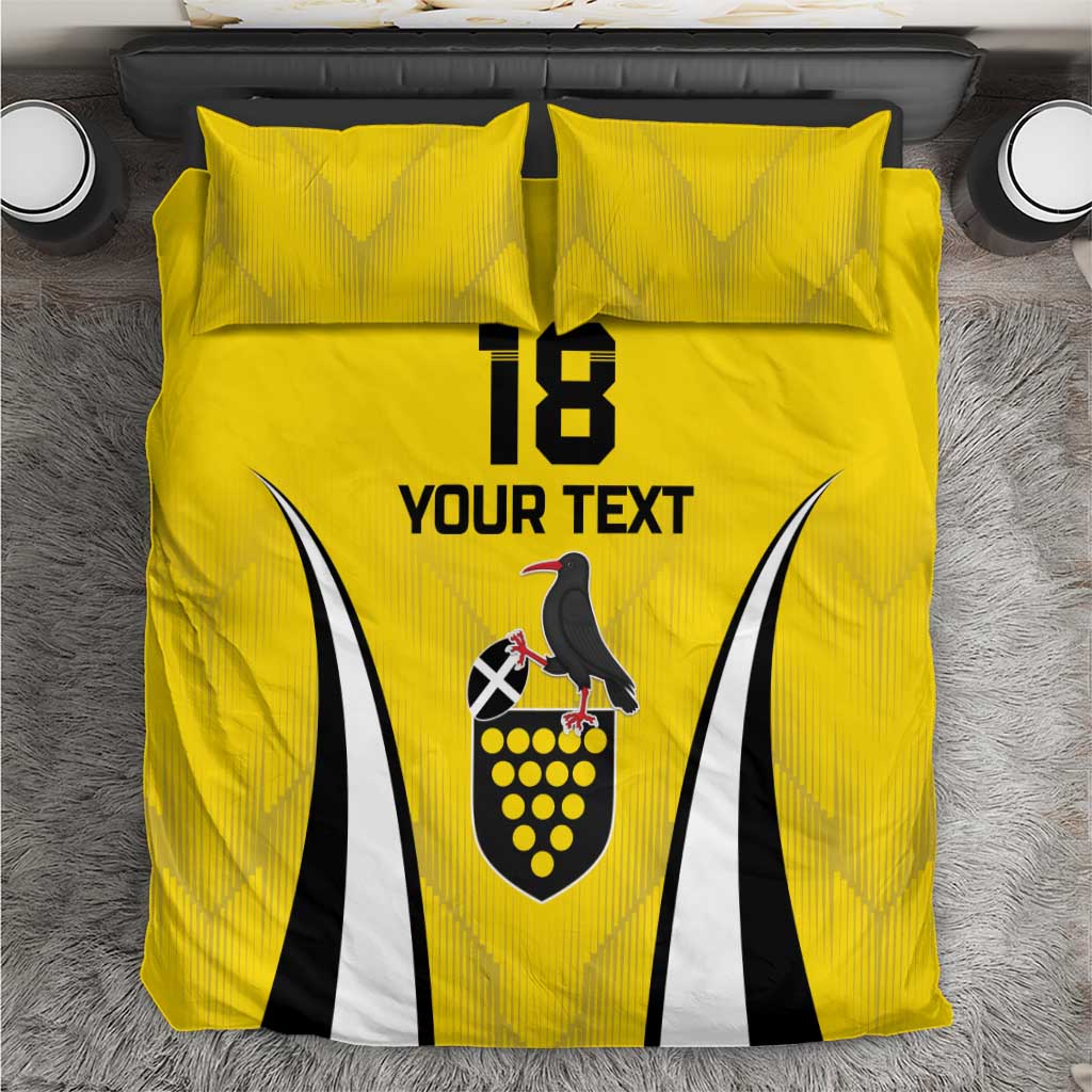 Custom Cornwall Rugby Bedding Set Cornish Chough Go Champion - Wonder Print Shop