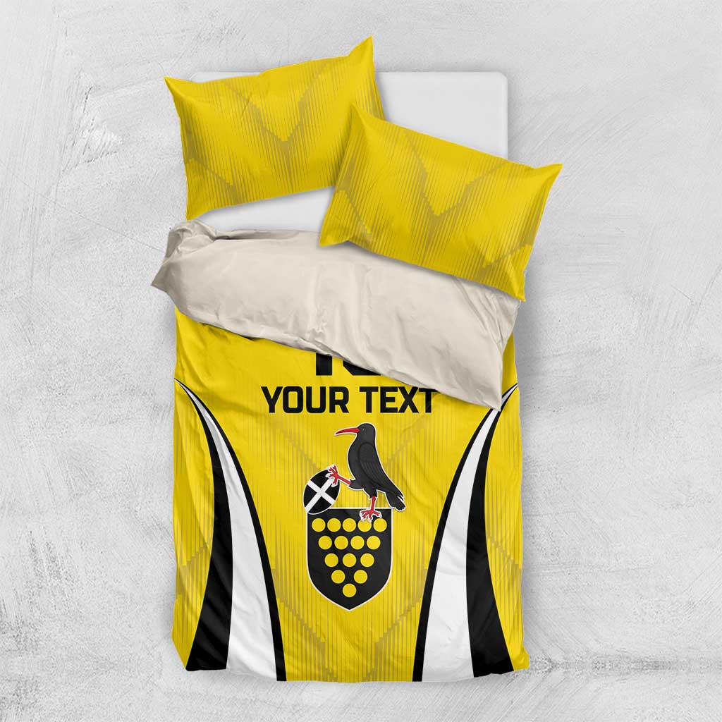 Custom Cornwall Rugby Bedding Set Cornish Chough Go Champion - Wonder Print Shop