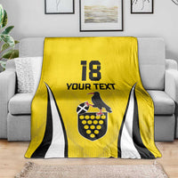 Custom Cornwall Rugby Blanket Cornish Chough Go Champion - Wonder Print Shop