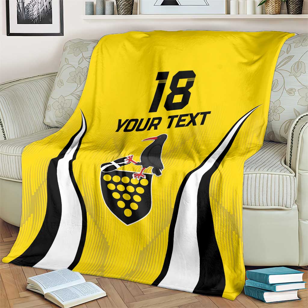Custom Cornwall Rugby Blanket Cornish Chough Go Champion - Wonder Print Shop