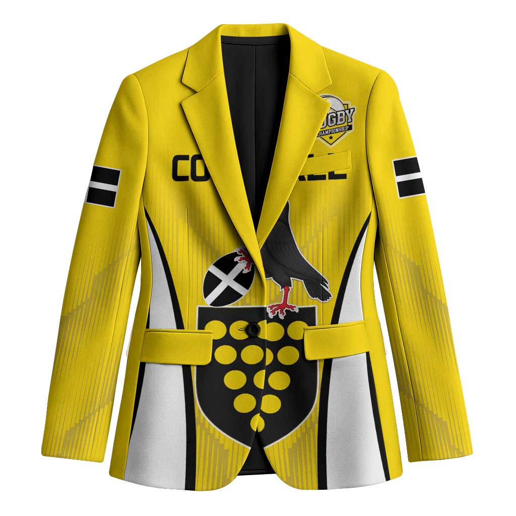 Custom Cornwall Rugby Blazer Cornish Chough Go Champion - Wonder Print Shop