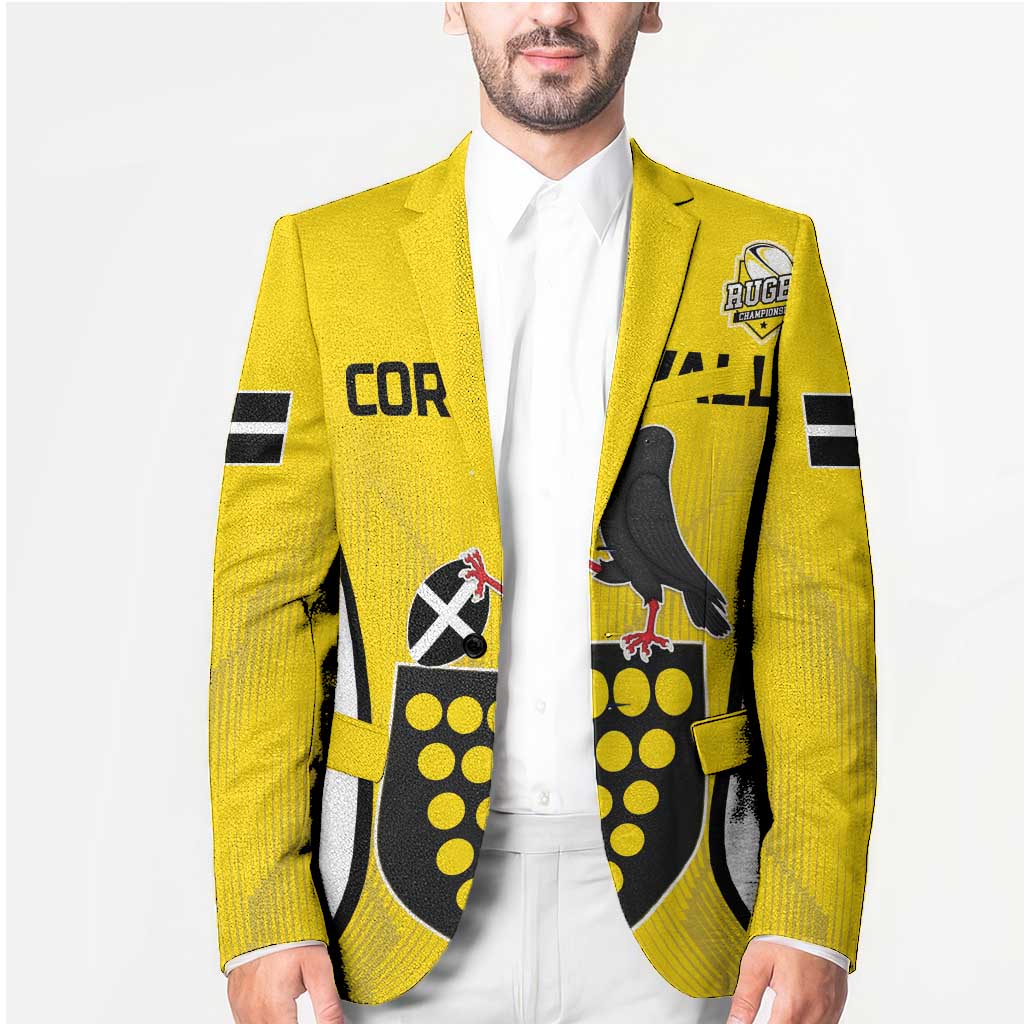 Custom Cornwall Rugby Blazer Cornish Chough Go Champion - Wonder Print Shop