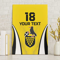 Custom Cornwall Rugby Canvas Wall Art Cornish Chough Go Champion - Wonder Print Shop