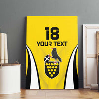 Custom Cornwall Rugby Canvas Wall Art Cornish Chough Go Champion - Wonder Print Shop